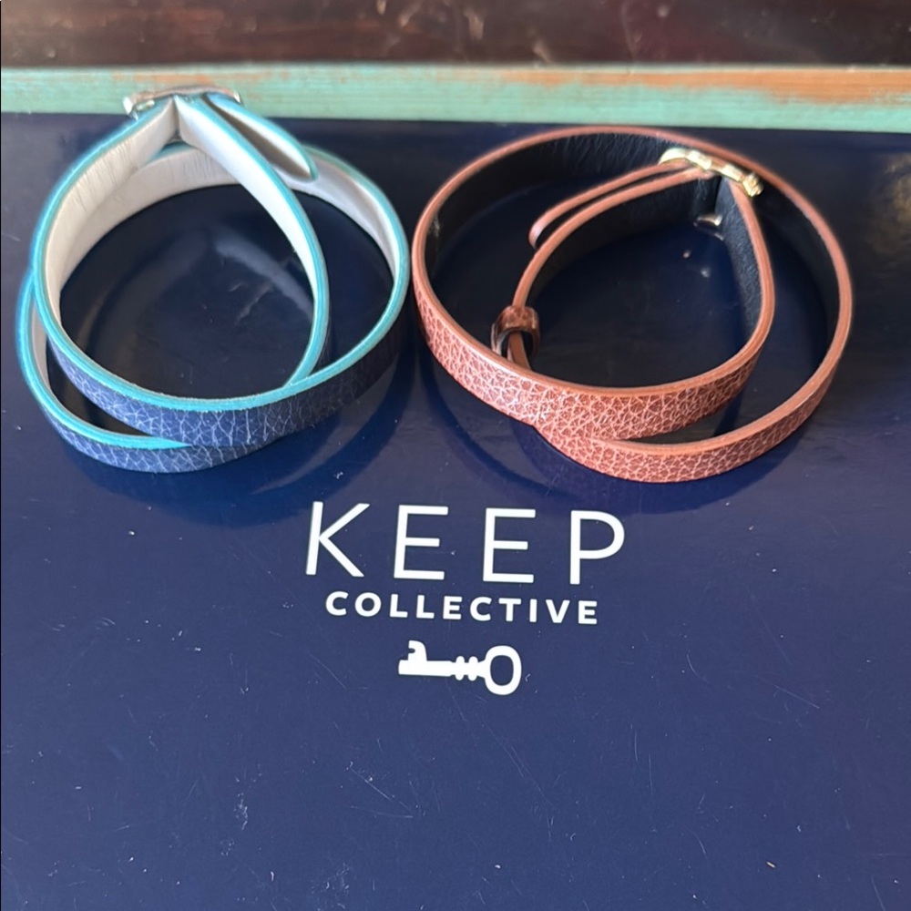 Keep Collective Leather double wrap Bracelets